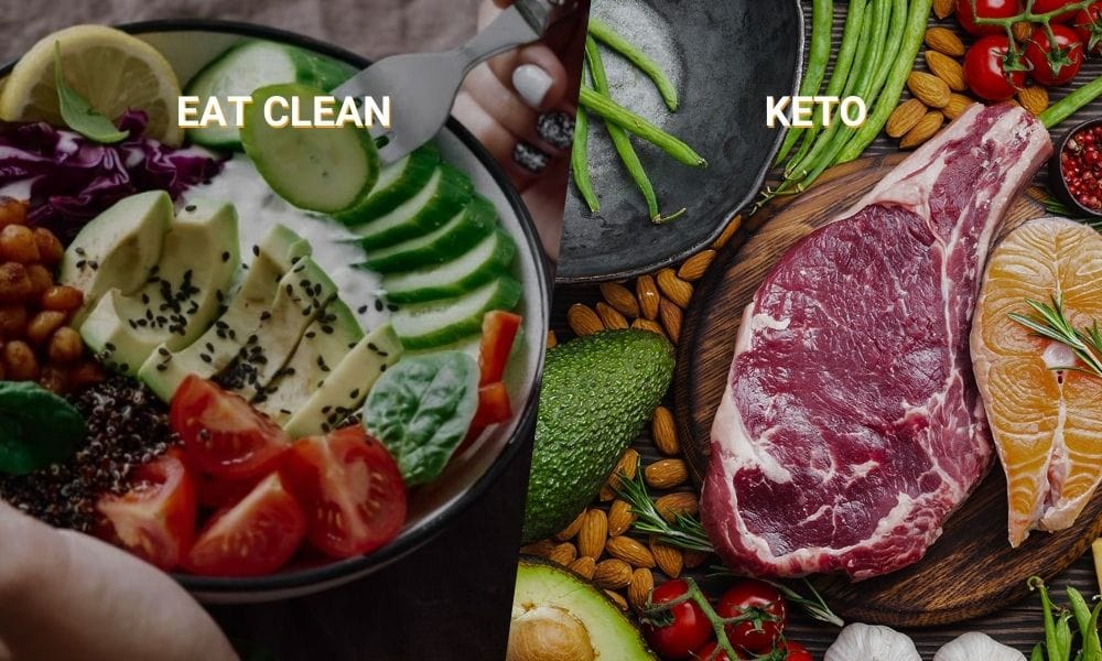 So sánh chế độ eat clean và keto